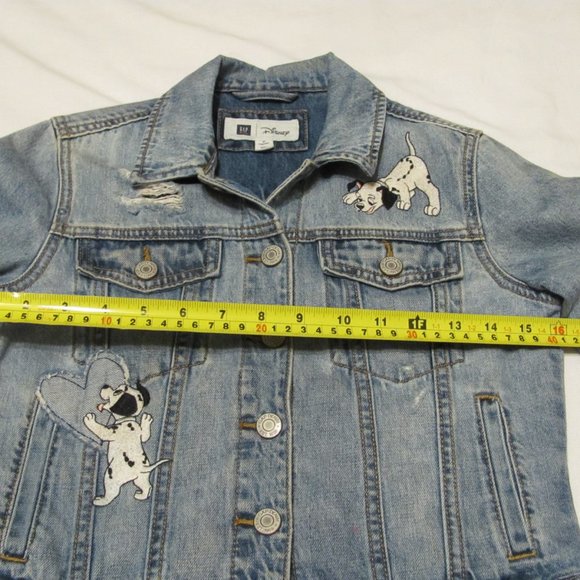 GAP Kids Disney distressed denim jacket xl - Picture 6 of 12